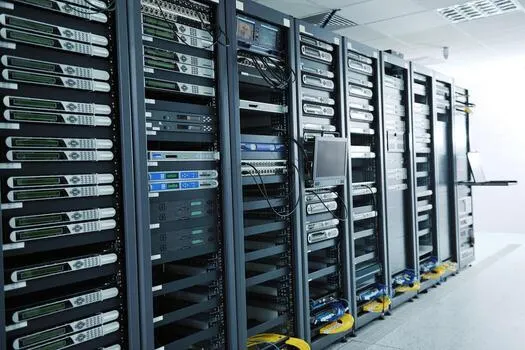 Modern data center server racks
